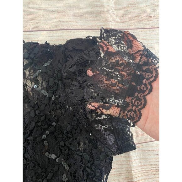 Vintage HW Collections Drop Waist Sequin Mermaid Style Cocktail Dress - 11-12 - Picture 8 of 14